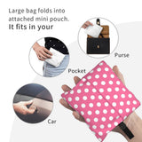 Custom Recycling Classic Black And White Polka Dot Shopping Bag Women Tote Bag Portable Grocery Shopper Bags