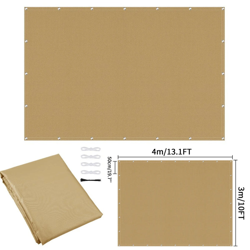 Waterproof Privacy Fence Screen Fence Covering Privacy with Grommets UV Protection Fencing Shade Cover for Outdoor Yard Backyard
