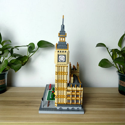 Famous Big Ben Micro Mini Building Blocks Crafted Replica, Leisure and Entertainment Toys Adult Construction Bricks Decoration