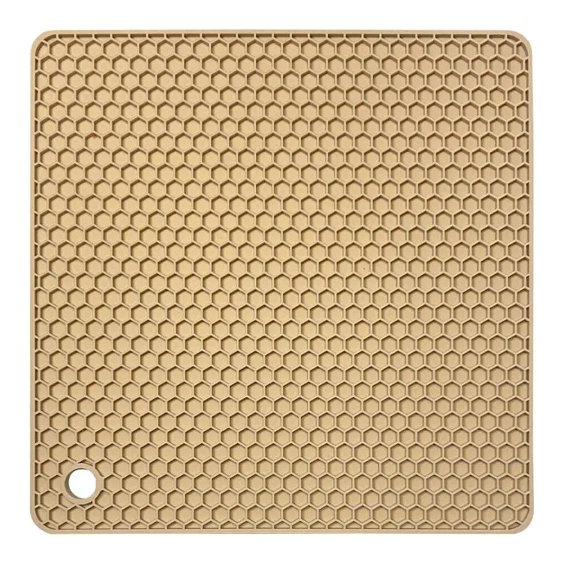 18cm Square Silicone Mat Heat Resistant Potholder Dining Table Placemat Non-slip Pot Holder Cup Coaster Kitchen Accessories