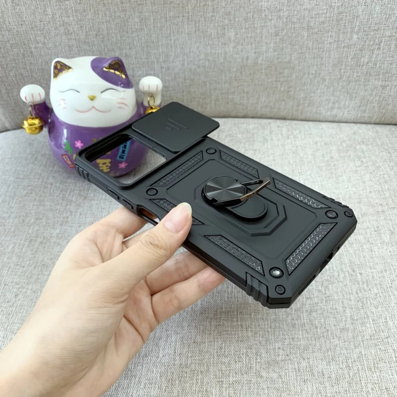 For Xiomi 13T 5G Case Car Magnetic Ring Holder Armor Shockproof Coque For Xiomi Mi 13T 13 T Xiaomi13T T13 Pro Lens Protect Cover