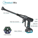 200Bar 6 IN 1 Brushless High Pressure Car Washer Gun Electric High Pressure Washer for Garden Tool Makita 18V Battery