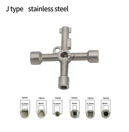 Electric control cabinet car elevator cross key wrench water meter valve key internal triangle wrench multi-purpose tool