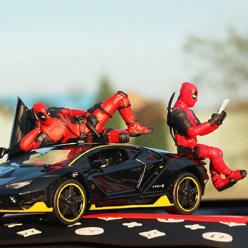 Sitting Anime Figure Hero Doll Home Decoration Mini Figurine Car Interior Miniature Model Collection Figurine Kids Toy Gifts