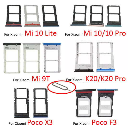 Bandeja para tarjeta SIM y ranura para tarjeta SD para Xiaomi Mi 9T, 10 Pro Lite, Poco X3, F3, Redmi K20 y K40 Pro.
