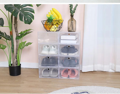 6pcs/set Antioxidant shoe cabinet High Transparent slippers sneakers storage shoes box dustproof shoe organizer box