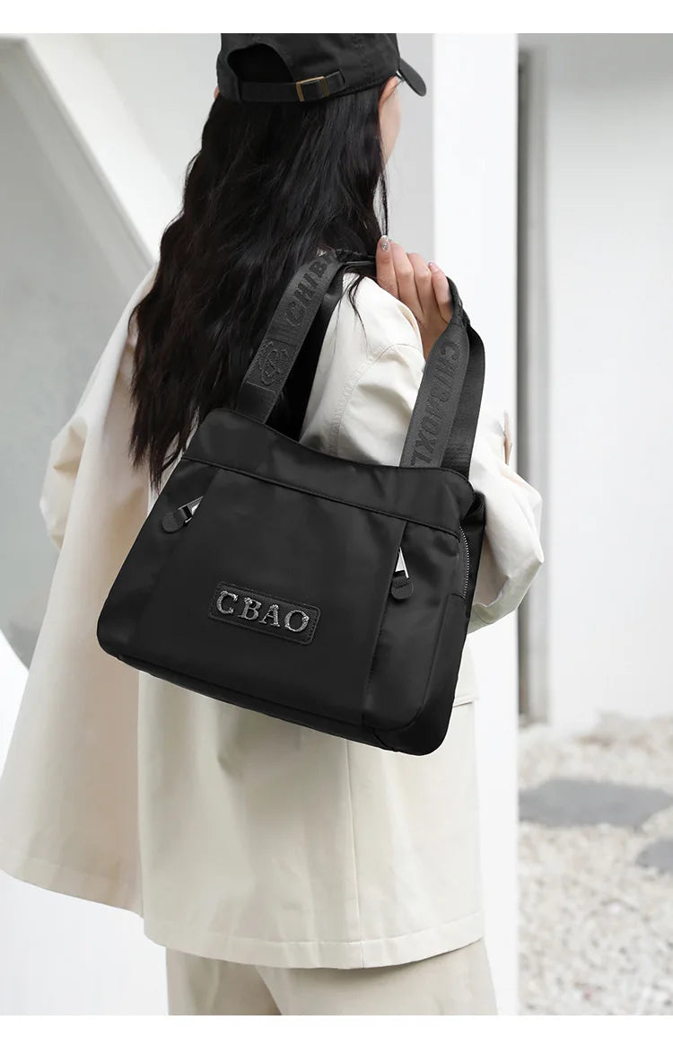 New Women's Bag Luxury Designer Oxford Cloth Handbag Women Shoulder Bag High Quality Fashion Solid Color Female Bags