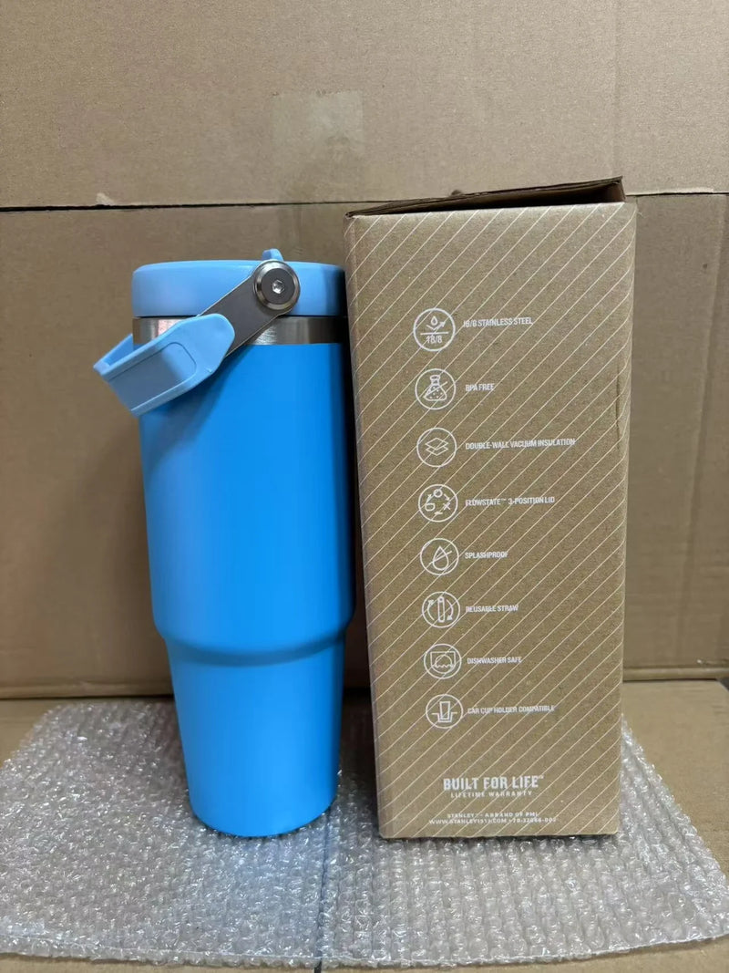 30 oz Premium Steel Travel Cup with Non-Slip Base - Car, Office, Hiking, Leak and Sweat Resistant Design