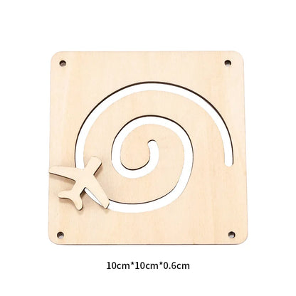 Busy Board DIY Montessori Toys Lock Mobile Children Wood Chips Skill Training Parent-Child Game Puzzle Intelligence Development