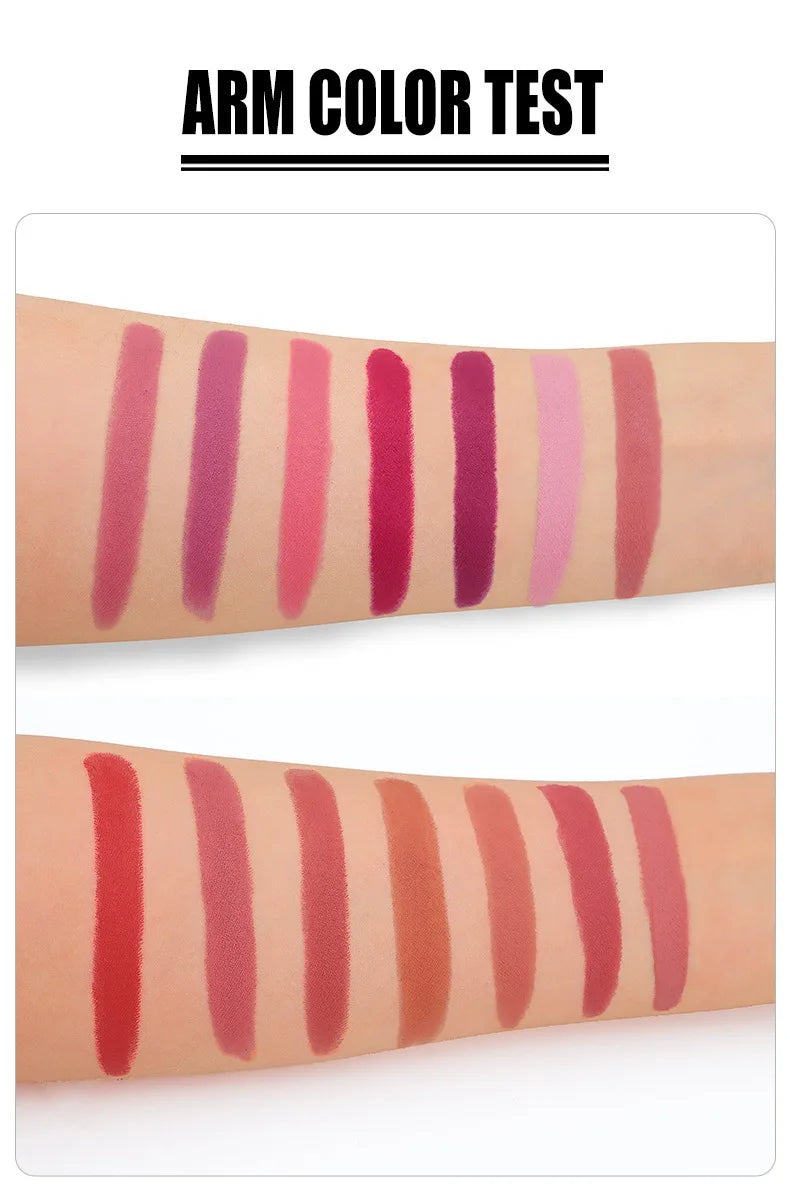 Delineador de labios 2 en 1, resistente al agua, mate, lápiz labial, rojo sexy, de larga duración, maquillaje, cosméticos