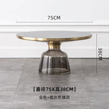 Artistic Glass Coffee Tables, Creative Design End Tables for Living Room , Stylish Accent Tea Table with Various Sizes & Colors