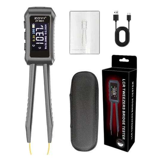 Mini pinza inteligente ZOYI ZT-MD1, comprobador LCR SMD ESR, resistencia, capacitancia, inductancia, continuidad, diodo, herramientas de medición