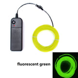 10/5/3/1M EL Wire Light Strip Battery USB Switch Neon Glowing String Lights DIY Rope Tube Halloween Blacklight Multicolor Decor
