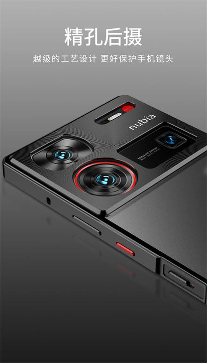 Magnetic Metal Frame Case for Nubia Z60 Ultra Metal Acrylic Back Cover Shockproof Ultra thin Funda Coque for Nubia Z60 Ultra