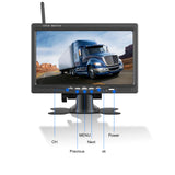 LeeKooLuu Wireless Dual Backup Reversing Cameras and 7" IPS Car Monitor IR Night Vision Rear View Camera for RV Truck Trail Bus