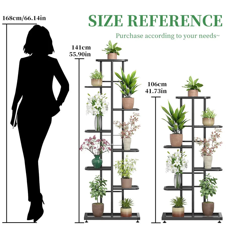 Plant Stand Flower Stand 4/6/8 Tier Flower Pot Shelf Balcony Indoor Multi-layer Storage Rack Succulent Plant Flower Rack