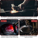 Carbon Steel Wok Pan 32cm Stir-Fry Pans with Wooden Lid Uncoated Flat Bottom Chinese Pan for Induction Electric Gas All Stoves