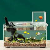 Landscaping Negative Pressure Fish Tank Easy to Install Eye-catching Acrylic Suspended Fish Tank Unique