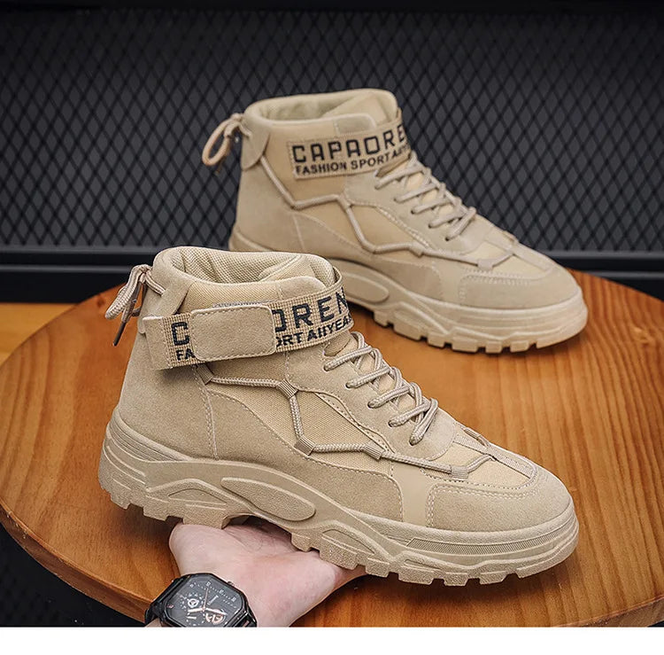 Men's Boots Tactical Combat Boots for Men Outdoor Hiking Winter Shoes Lightweight Non-Slip Men's Desert Ankle Boots Bota