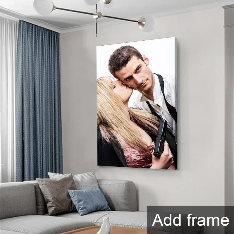 Custom Personal Photos With Frames Canvas Paintings Custom Posters Birthday Gifts Art Photos Pets Wedding Photos Business Logo