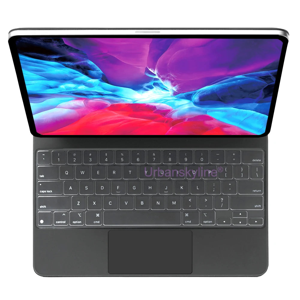 Funda con teclado para iPad Pro 12.9, Pro 11, Magic Keyboard 10.5, Air 5, 4, 3, 7, 8, 9 y 10, funda inteligente de silicona con protector de TPU, UE