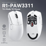 Attack Shark R1 Wireless gamer mouse,PAW3311 1KHZ 18000dpi,Bluetooth Mouse, Macro Gaming Mouse,mouse pad/pc