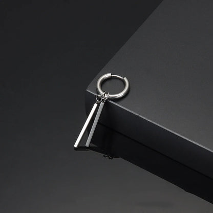 Kiss Jewelry Titanium Steel Punk Cool Men Women Ear Clip Stud Earrings Long Stick Pendant Fashion Hip Hop Drop Party Earring