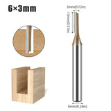 6mm Shank CNC Straight Bit Flush Trim Single Double Flute Router Bit Tungsten Carbide Milling Cutter Woodworking Tools