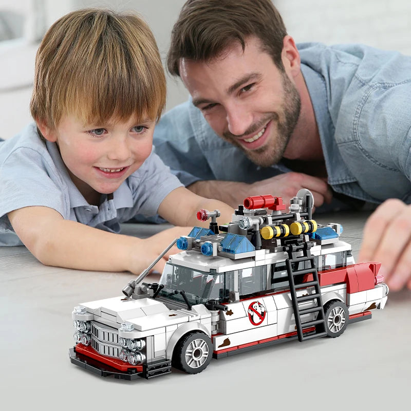 Mini Ghost Racing Car Building Blocks 562PCS MOC Model Car Bricks DIY Assembly Toy Kids Adults Halloween Christmas Birthday Gift