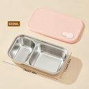 WORTHBUY 304 Stainless Steel Lunch Box With Lid Portable Fruit Salad Food Container Stackable Leak Proof Bento Box For Student