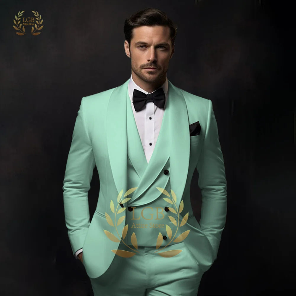 Traje blanco roto para hombre, para boda, cena, fiesta o cóctel, de 3 piezas (chaqueta, chaleco y pantalón), talla personalizada, color y vestido.