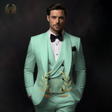Traje blanco roto para hombre, para boda, cena, fiesta o cóctel, de 3 piezas (chaqueta, chaleco y pantalón), talla personalizada, color y vestido.