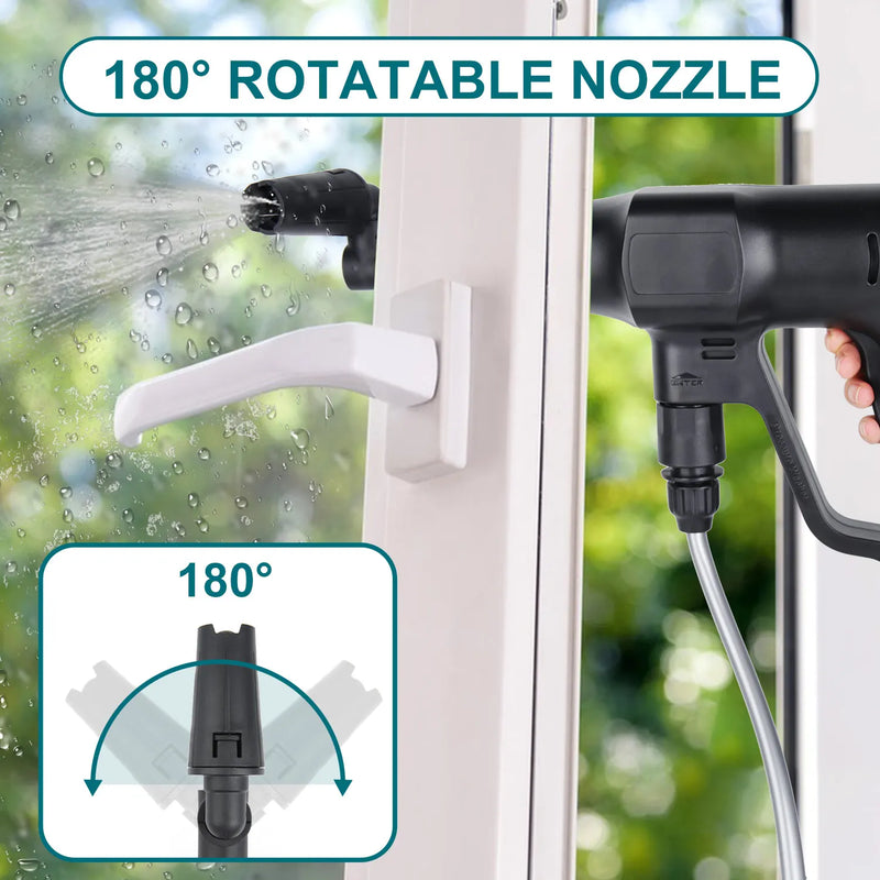 200Bar 6 IN 1 Brushless High Pressure Car Washer Gun Electric High Pressure Washer for Garden Tool Makita 18V Battery