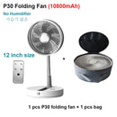 P30 Rechargeable Standing Fan 12 Inch 10800mAh Electric Folding Fan for Desktop Floor Wireless Portable Fans for Home Camping