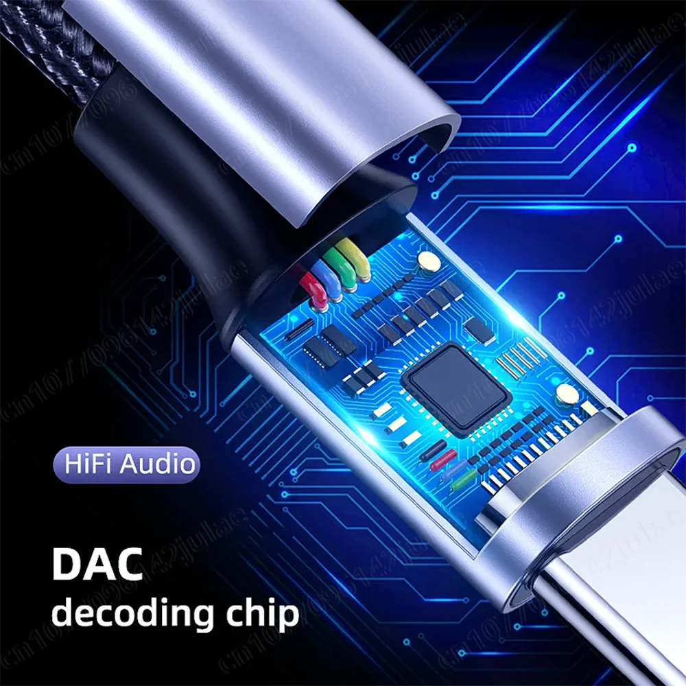 Adaptador de auriculares HiFi USB tipo C a conector de 3,5 mm, cable de audio USB-C de 3,5 mm, convertidor para iPhone 15, Samsung Galaxy, Huawei y Xiaomi.