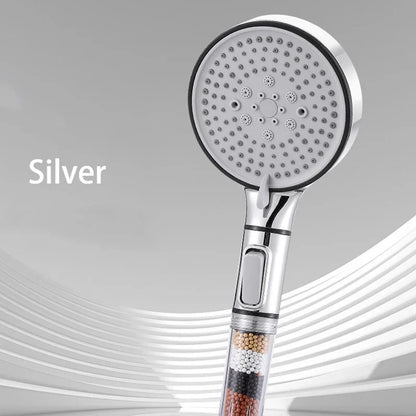 5 modos de cabeça de chuveiro anti calcário filtro higiênico remover calcario titular alça chuvas spa mangueira conjunto para acessórios do banheiro