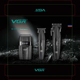 VGR Professional Hair Trimmer 9000 RPM Cordless Hair Clipper Rechargeable Hair Trimmer Metal Trim