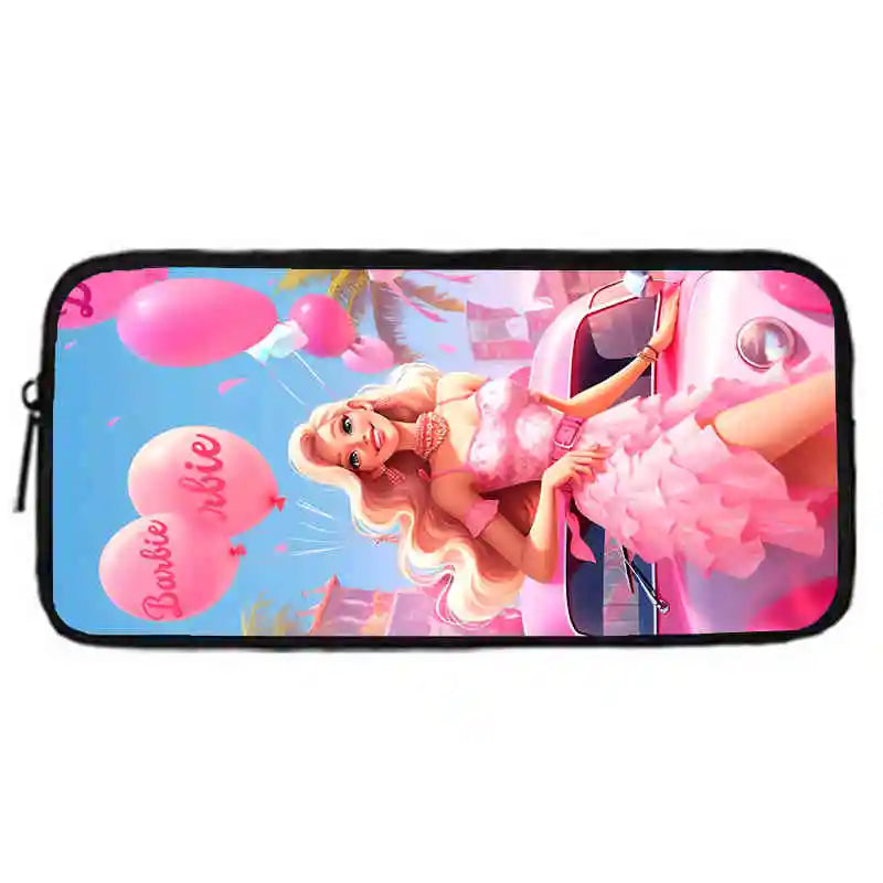 Mochila escolar infantil con diseño de Barbie y bolsas para el almuerzo y lápices para guardería, el mejor regalo para niños y niñas.