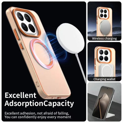 Luxury Matte Candy Magnetic Wireless Charging Transparent Case For Redmi Xiaomi 14T Pro 15T 15TPro For Magsafe Shockproof Cover