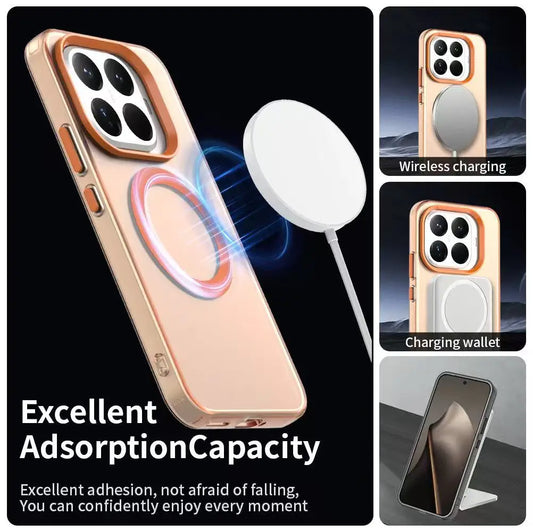 Luxury Matte Candy Magnetic Wireless Charging Transparent Case For Redmi Xiaomi 14T Pro 15T 15TPro For Magsafe Shockproof Cover