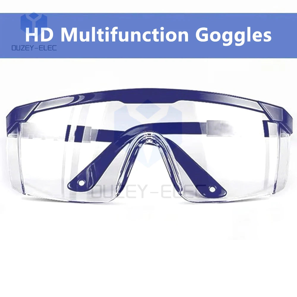 Protective Safety Glasses Telescopic Work Anti Dust Anti-Fog Antisand Windproof Impact Splash Transparent Goggles Eye Protection