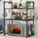 Kitchen Storage Rack Multi-Layer Microwave Rack Adjustable Standing Countertop Condiment Oven Organizer Shelf Kitchen Accessorie