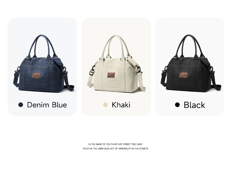 LEE Casual Weekends Overnight Luggage Travel Bag Women Men Waterproof Dry Wet Pockets Duffle Bag Unisex Sport Fitness Gym Bag