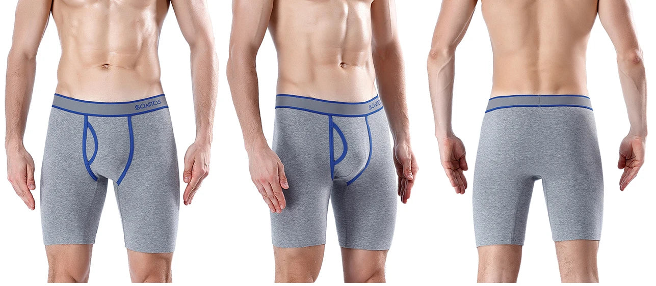 2024 New Style Cotton Fly Boxer Long Leg Underwear For Men Shorts Big Size And Panties Homme Luxury Brand Boxerhomme Underpants