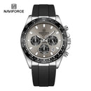 NAVIFORCE Luxury Men's Watch Waterproof Sports Quartz Clock Silicone Strap Chronograph Luminous Wristwatches Relogio Masculino