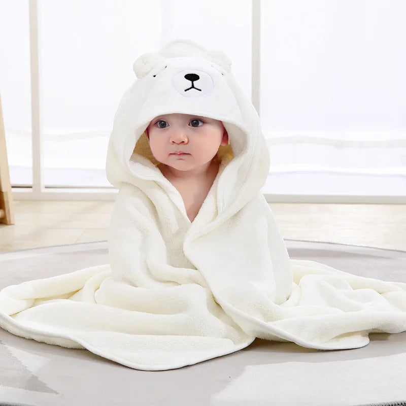 Toallas de baño con dibujos de animales para bebés, suaves y con capucha para recién nacidos, bata de baño para niños pequeños, cálida manta para dormir para niños y niñas.