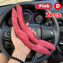 38cm Car Steering Wheel Covers Booster Micro Fiber Leather Auto Interior Decorative Accessories Universal Carbon Fiber Looking