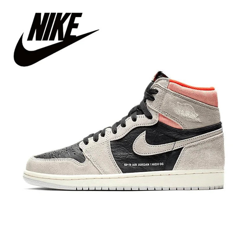 Nike Men's Shoes Air Jordan 1 High AJ1 White Black High Top Retro Basketball Shoes