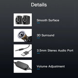 Computer Speaker For PC Laptop Desktop Caixa De Som Bluetooth Portable Sound Box Music Wireless Wire USB Mini Column Acoustics