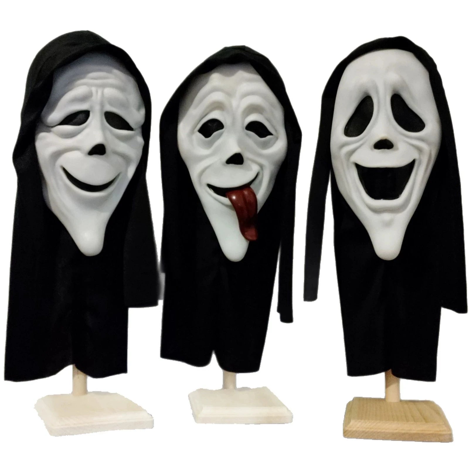 Máscara de Terror para Cosplay de Halloween (Grito), Máscara de Esqueleto Respirável para Festas de Terror e Role-Playing de Halloween